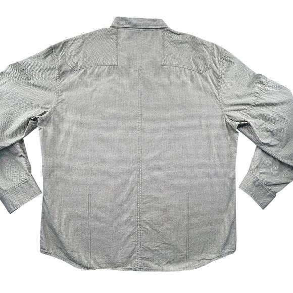 ECKO Unltd Button Up Shirt Men 3XL Green Micro Plaid L/S Epaulets Casual Streetw - Picture 6 of 16